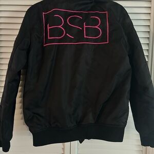 Black Jacket with Pink BSB Logo